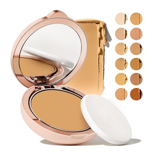 Toty by Sofia Vergara - Ilumina CC Creamy Compact SPF 50+ Rosita Bag Vegan Soft Leather Makeup Bag + Ilumina Brush - CC cream foundation with spf 50 - MAKEUP - 2C Bundle