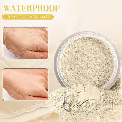 AlluraBeauty Blurring Powder,Blurring Setting Powder,Beauty Blurring Powder, Pink Setting Powder Makeup Waterproof,Pink Powder Loose Setting for All Skin Tones (White, A)