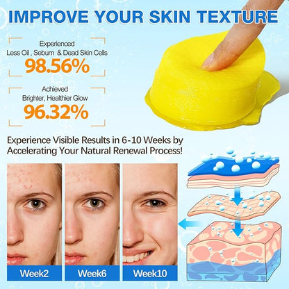 Turmeric Cleansing Pads Kojic Acid Turmeric Cleansing Pads, Face Turmeric & Kojic Acid Pads for Dark Spots, Glow Up Acne Scars, Unclog Pores, Enriched Vitamin C,Gentle & Non-Irritating