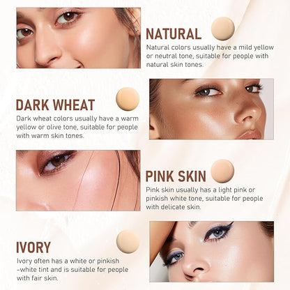 Flawless Eraser Foundation Stick,Korean Hydrating Lightweight Foundation Stick with Brush,Multi-Use Foundation Stick Makeup, Waterproof Thin and Cover Blemishes for All Skin Types (pink velvet, 03)