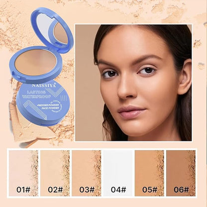Oil Control Face Pressed Powder,Matte Smooth Flawless Setting Powder Makeup,Waterproof Long Lasting Finishing Powder,Cruelty Free Lightweight Face Cosmetics,0.35Oz(SOFT HONEY)