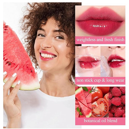 6 Colors Liquid Tint Stain, Korean Lip Gloss Moisturizing Natural Mini Liquid Lipstick, Lip Stain Long Lasting Waterproof, Multi-Use Lip and Cheek Tint Stain (6 PCS)
