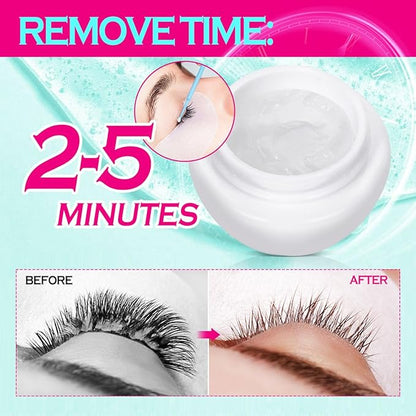 ARISON LASHES Lash Remover For Eyelash Extension Cream Remover Low Irritation Cream Remover for Sensitive Skin Fast Dissolution Professional Eyelash Extensions Salon Use(Unscented)