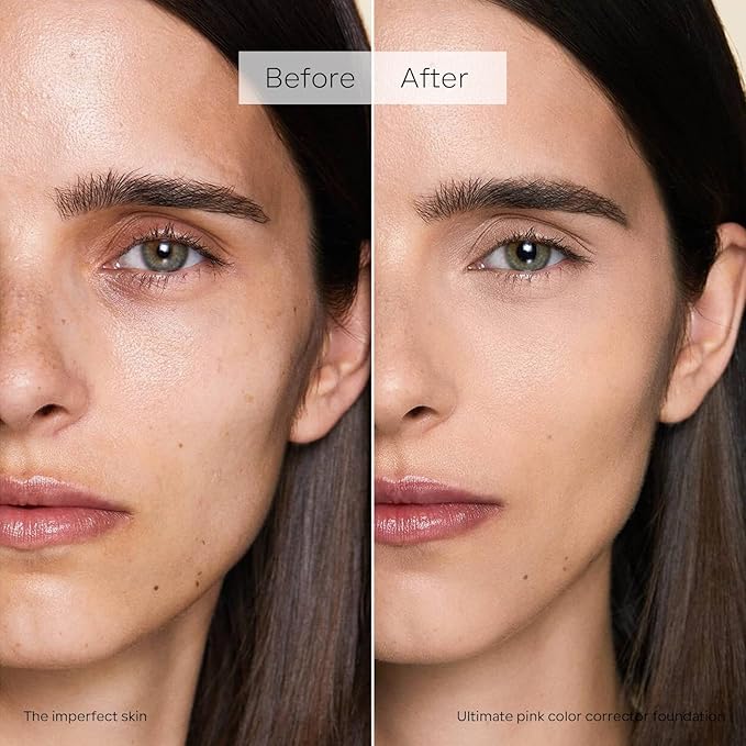 KYDA Pink Color Changing Foundation, Color Correcting Cream with Centella, Skin Glow Tinted Moisturizer for Dull Imperfect Skin, Lightweight Non-greasy, Hydrating, Sheer Cover, Multiuse Face Concealer