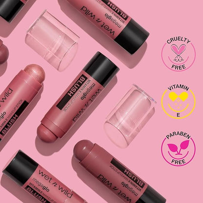 wet n wild MegaGlo Makeup Stick, Buildable Color, Versatile Use, Cruelty-Free & Vegan - Say It Ain't Rose
