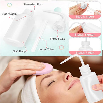 100ML Lash Shampoo Kit for Extensions with USB Fan, 50 Eyelash Brushes, 100 Micro Brushes, 2 Shampoo Brushes, 2 Sponges and Rinse Bottle