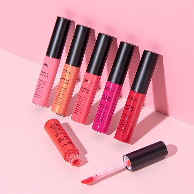 Velvet Matte Liquid Lipstick Makeup Long-Lasting and Waterproof Wear, Non-Stick Cup Lip Gloss,(Deep Purple 604)