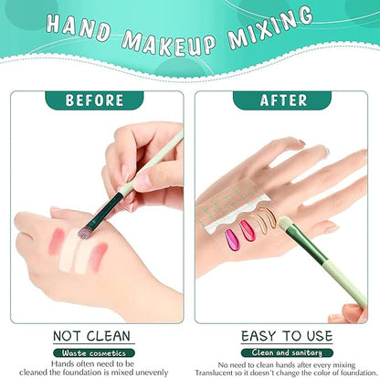 100pcs Makeup Hand Palette Waterproof PU Film Self Adhesive Disposable Makeup Mixing Palette