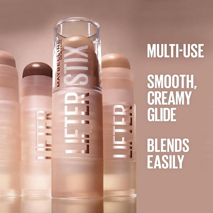 Maybelline Lifter Stix Multi-Use Face Stick - Contour, Bronzer, Concealer and Foundation Stick, All-In-One Creamy Face Makeup with Cranberry Seed Oil, 30, 1 Count