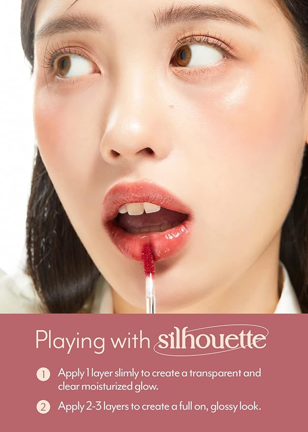 I'M MEME Gloss Tint - Lip Silhouette 07 Chic Burgundy | Highly Pigmented, Long Lasting, Hydrating & Moisturizing, Light-weight, Glossy Finish, Buildable, Nourishing, 4ml