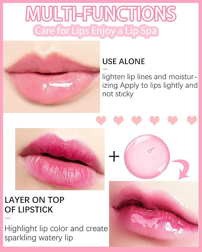 Hydrating Plumping Lip Glow Oil,Shine Tinted Lip Gloss,Glow Reviver Lip Oil,Long Lasting Moisturizing Clear Lip Plumper Oil Tint for Lip Care Dry Lips,Women's Day Makeup Gift ( (#007 Raspberry Red)