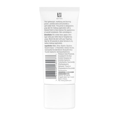 Neutrogena Mattifying Primer with Shine Control, Lightweight Pore Blurring Face Primer Blurs the Look of Pores & Helps Reduce Shine, Matte Primer with Niacinamide, 1 oz