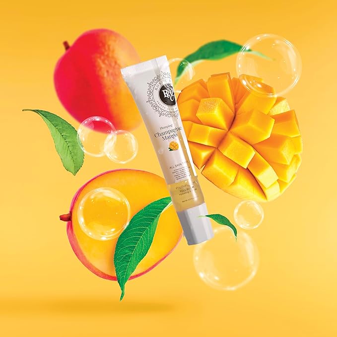 ROSÉE & CO Rosee Lip Gloss Vegan & Cruelty Free Treatment, Professional Make up, Long Lasting Glossy with Shea Butter, Moisturize, Protect & Smooth, High Shine, Non-Sticky (q.Champagne Mango, 0.5)