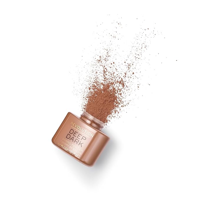 Revolution, Loose Baking Powder, Makeup Setting Powder, Long Lasting Coverage, Mattifies & Reduces Shine, Deep Dark, 1.13 oz