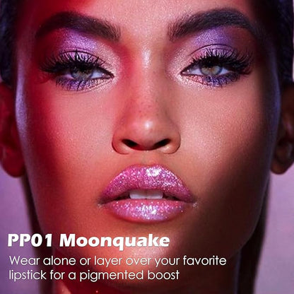 FOCALLURE Glitter Lip Gloss,High Shine Shimmer Lipstick,Long Lasting Plumping Lipgloss,Hydrating,Moisturizing,Non-Sticky and Lightweight Formula for Lip Color,Moonquake