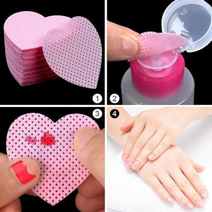 400PCS Lint Free Nail Wipes,1 Pull-Down Pump Dispenser Bottle, Super Absorbent Soft Non-Woven Eyelash Glue Wipes,Lash Extensions Glue Cleaning Wipes Nail Salon Supplies (Pink)