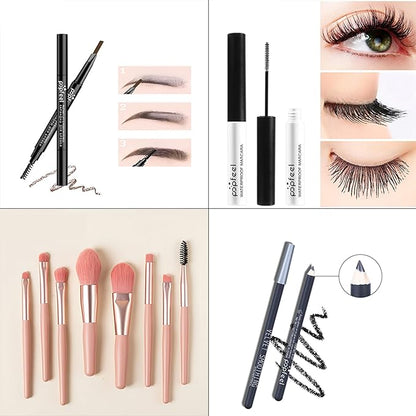 All-in-One Makeup Gift Set Carry All Makeup Kit for Women Full Kit With Makeup Bag Lipgloss Lipstick Concealer Blush Foundation Face Powder Eyeshadow Palette Cosmetic Palette #3