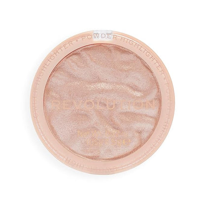 Revolution, Reloaded Pressed Powder Highlighter, Intensely Pigmented for a High Impact Dewy Finish, Just My Type, 0.22 Oz