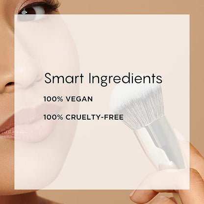 HALEYS Skin Tint Set (Fair/Light Cool): Re-invent Sheer Tinted Marula Oil, Skin Tint, Tinted BB Moisturizer, Face Oil, Hydrating Glowing Skin, Brilliant Kabuki Brush, Streak-free Blending, Buff, Blurs