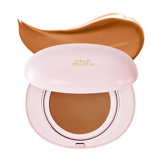 milktouch Cushion Foundation, 24H Flawless Skin, Radiant Shine, No Oxidation, Long-Lasting, Non-Creasing, 60% Hydrating Skincare Infused Korean Foundation, Valentines Gifts (33C Cinnamon)