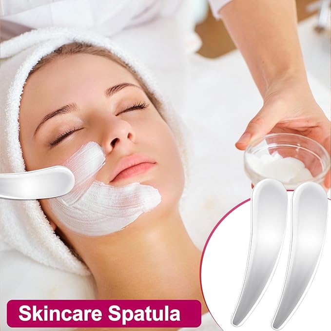 3pcs Mini Metal Cosmetic Spatulas, Reusable Skincare Applicator, Makeup Spoons Facial Beauty Accessories for Essence Skin Care Cream Eye Cream Mask Mixing- Silver
