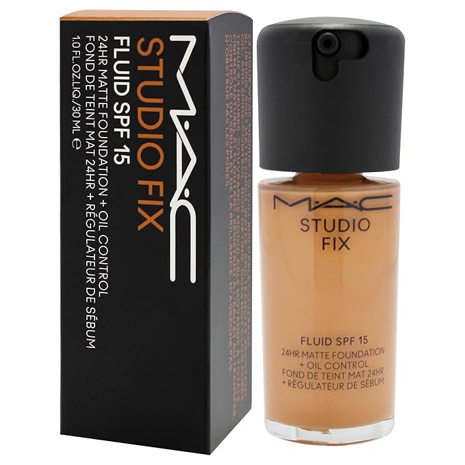 Studio Fix Fluid SPF 15 24Hr Matte Foundation Plus Oil Control -NC45 by MAC for Women - 1 oz Foundation