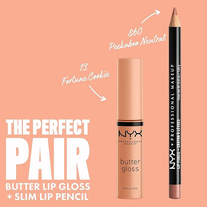 NYX PROFESSIONAL MAKEUP Butter Gloss, Non-Sticky Lip Gloss - Fortune Cookie (True Nude)