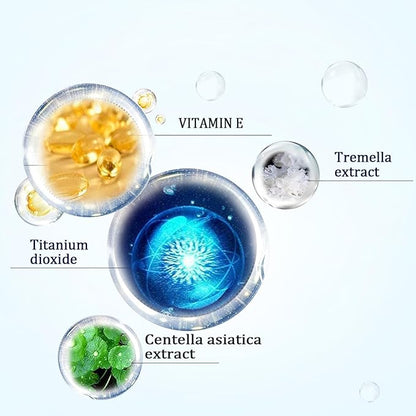 CC Cream Foundation Mushroom Head Air Cushion Face Makeup Moisturizing Concealer Waterproof Oil Control Long-Lasting Nude Makeup Even Skin Tone for All Skin Types (Light Brown)