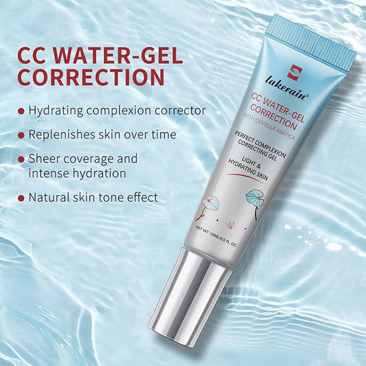 CC Water-gel Correction Cream With Centella - Complexion Correcting gel - Lightweight & Hydration Skin, Non-Greasy - Soothes and Moisturizes skin, Even Skin Tone (Transparent)
