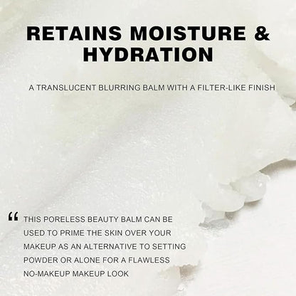 Blurring Balm Powder, Setting Translucent Foundation Primers, Oil Control Concealer Pressed Cream Waterproof Sweatproof Making Long Lasting Makeup Primer (#05 Red, 0.16 oz)