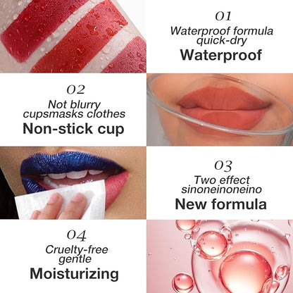 Jolilab Quick Lip Stain Peel Off,Wipe Off,Waterproof,Transfer proof,Highly Pigmented,Ultra Long Lasting Peel Off Lip Makeup With Matte finish for All-day Wear.（#05 Caramel Brown）