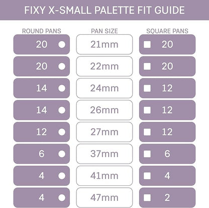 FIXY Extra Small Magnetic Makeup Organizer with Clear Top – Depot, Organize & Declutter Your Makeup – Travel-Friendly Empty Palette for Eyeshadow, Blush & More, Customizable & Portable - 4.8"x4.0"