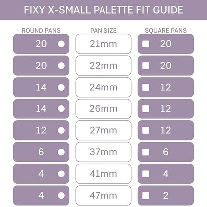 FIXY Repair Kit Repressing tool for Eyeshadow, Blush, & Highligher Square Pans + FIXY Extra Small Empty Palette