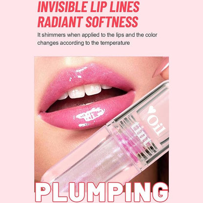 Warm Pearl Lip Oil - Magic Color Changing, Moisturizing, Reduces Lip Lines, Pearlescent Color Change