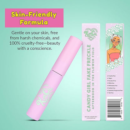 KimChi Chic Beauty Candy Girl Fake Freckle Pen, Natural-Looking and Fast-Drying Faux Freckles Face Makeup, Afternoon In The Flower Field Red-Brown Shade, 0.10 fl oz