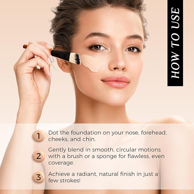 Color Changing Foundation SPF 50+, Foundation 4 in 1 - Medium Spectrum Long-Lasting ＆ Waterproof, Moisturizing ＆ Concealing 30g/1.05 fl.oz