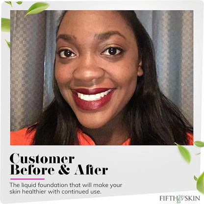 Fifth & Skin: Better’n Ur Skin Liquid Foundation (MOCHA LATTE) - Natural, Organic, Vegan, Cruelty-Free - Gluten-Free Beauty with Buildable Coverage and Palm-Free Luxury - 1 oz