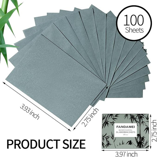 FANDAMEI Oil Blotting Sheets for Face, 200 Counts Oil Absorbing Papers for Oily Skin, Oil Control Film, Blotting Tissues