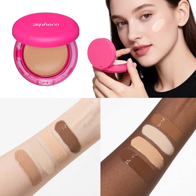 Peptide Bouncees Foundation, Foundation for Older Women, Hydrating, Age-Defying Makeup for Mature Skin, And All Skin Types, Natural, Medium Buildable Coverage, Satin Finish (Ivory white, 1pcs)