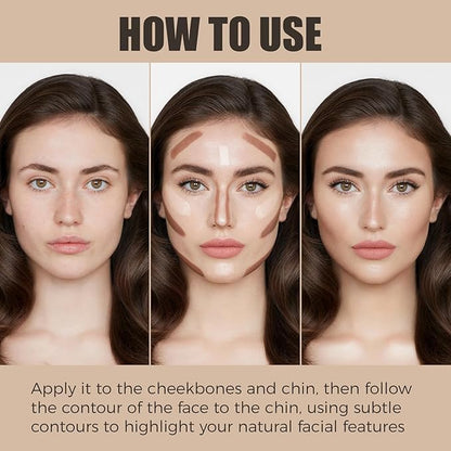 2PCS Contour Sticks, Natural Buildable Coverage Cream Contour Bronzer Stick,【Portable Travel Size】【Waterproof & Lightweight】【Long Lasting】Smooth Gliding Face Shaping Makeup, Cold Gray + Medium Gray