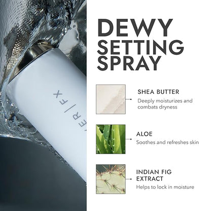 COVER FX Dewy Finish Setting Spray - Makeup Finishing Spray - Shea Butter & Aloe - 4 Fl Oz