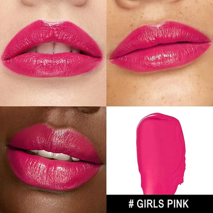 3Pc Moisture Lipsticks for Women Nude Pink Hot Pink Lipstick Hydrate Tinted Lip Balm for Dry Cracked Lips Glossy Lip Color, MA55/62/56