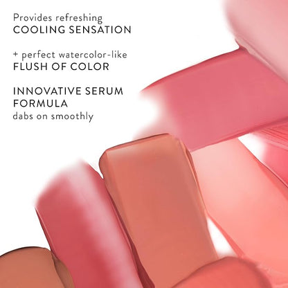 LAURA GELLER NEW YORK Serum Blush Tint, Lightweight Liquid Blush for Cheeks, Weightless Watercolor Sheer Finish, Blushing Berry