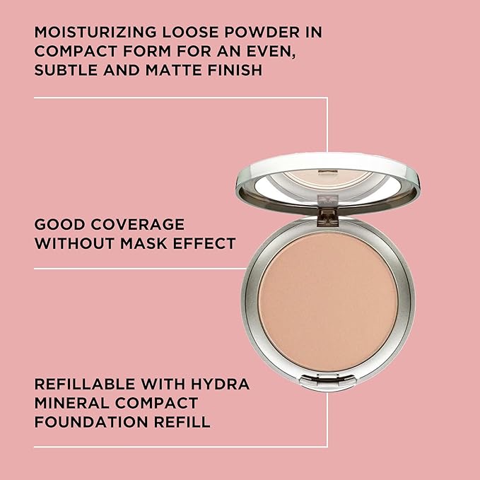 ARTDECO Hydra Mineral Compact Foundation - natural peach N°67 - Hydrating loose powder compact for a soft matte finish - good coverage without mask-like effect - refillable - makeup - 0.35 Oz