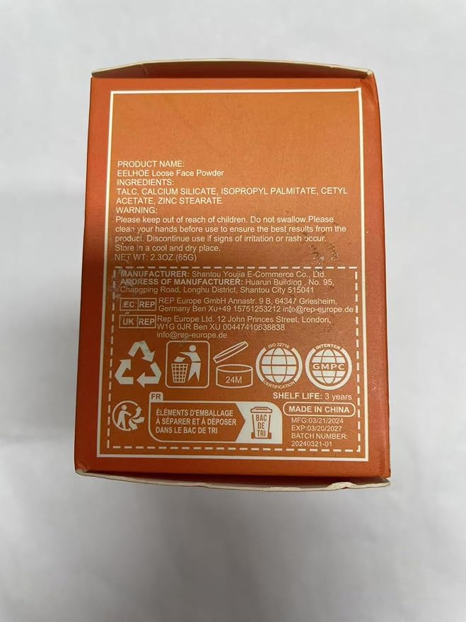 Oil Control Loose Face Powder,Translucent Setting Powder With a Powder Puff Long Lasting Makeup Covering Blemishes Brightens Skin Tone,Natural Matte Loose Powder for Women（3）