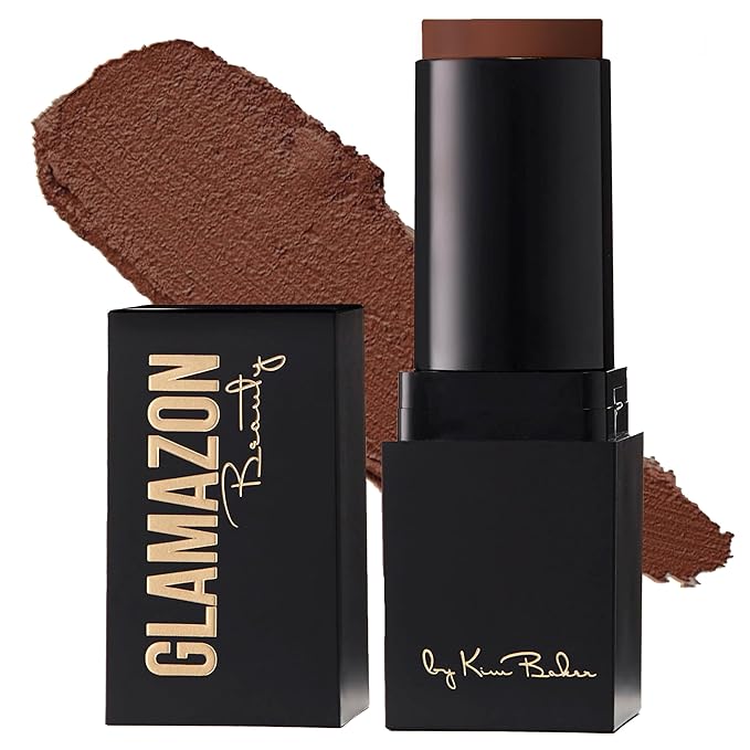 Glamazon Second to None Foundation Stick, Miss Mocha, Light-to-Full Coverage, Weightless Makeup With a Glowy Natural Finish