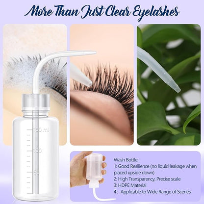 LZM Lash Shampoo Kit with Rechargeable Lash Fan Dryer, Eyelash Extension Cleanser Foam Cleaning Kit for Wash Eyelash Extensions, with Bottle & Brush Oil Free (60ml 2.02 fl oz)