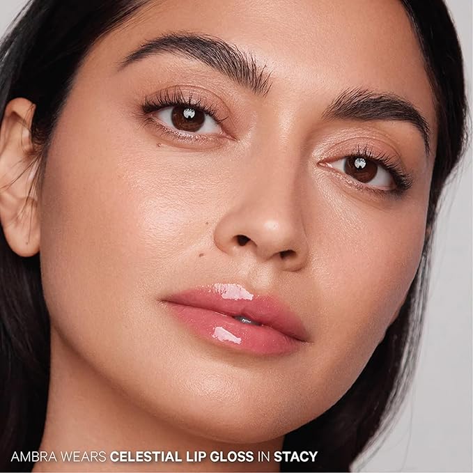 Kevyn Aucoin Celestial Lip Gloss, Stacy (shimmery mauve pink): Light reflecting shine & sheer. Precision makeup artist applicator. Hydrating, non-stick formula. Multi-dimensional 3D plumping effect.