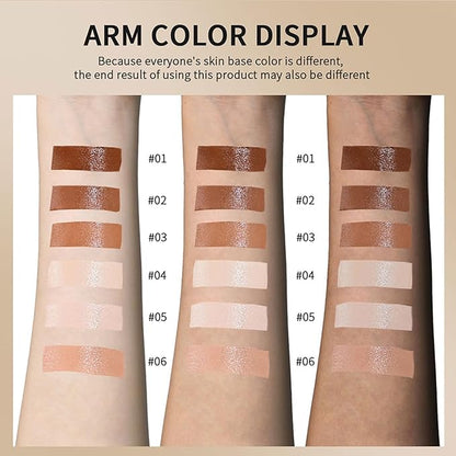 Multi-Use Foundation Stick Beauty Balm Serum Boosted Skin Tint, On-The-Go Tinted Solid Serum, Lightweight and Buildable Creamy Skin Tint Stick Makeup, Natural Finish(05#)