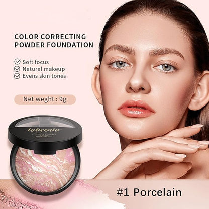 Baking Foundation, Highlighter Finishing Powder Makeup Setting Finishing Semi-Matte Finish